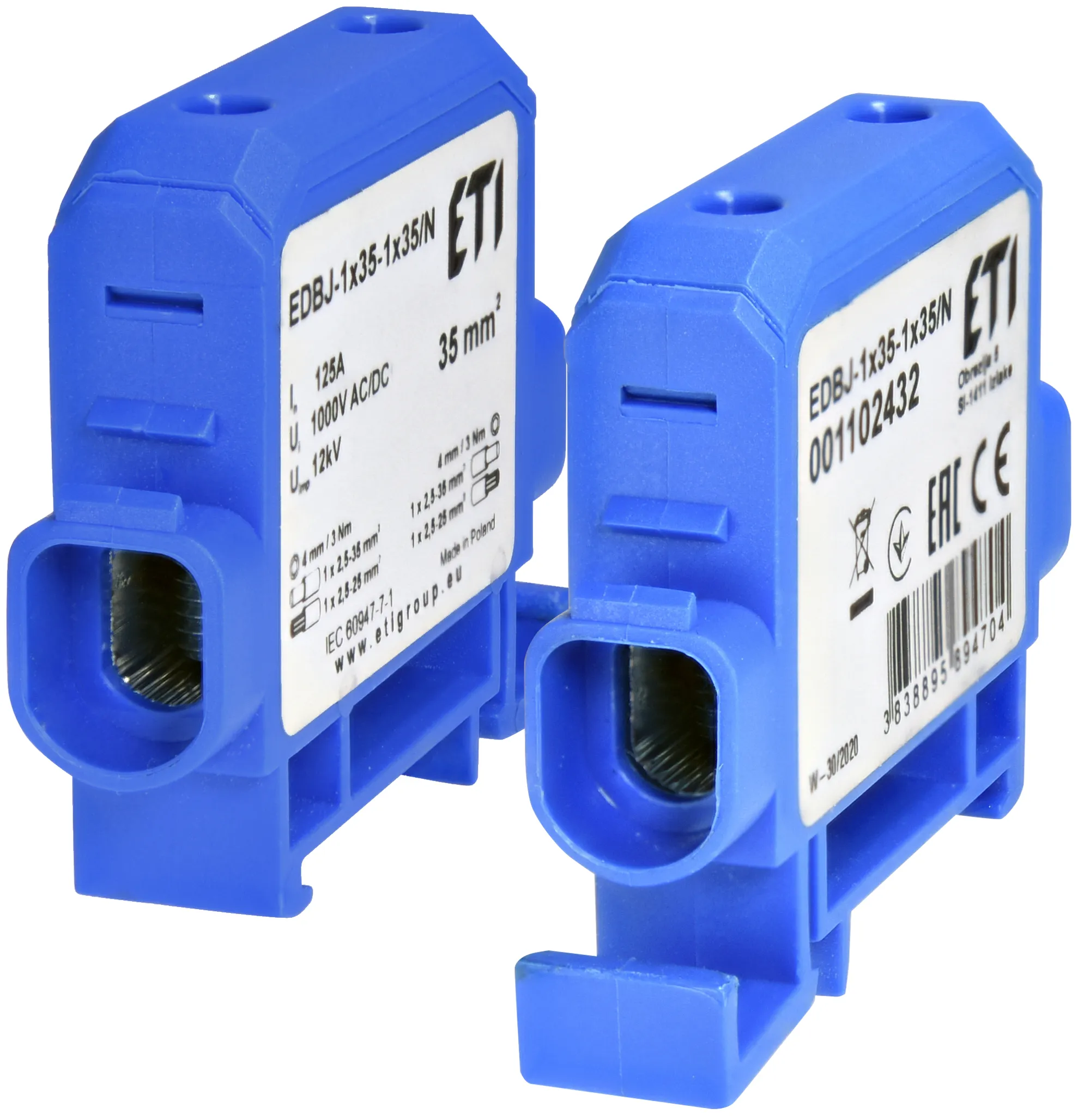 Conductor connection clamps EDBJ-1x35-1x35/N 001102432