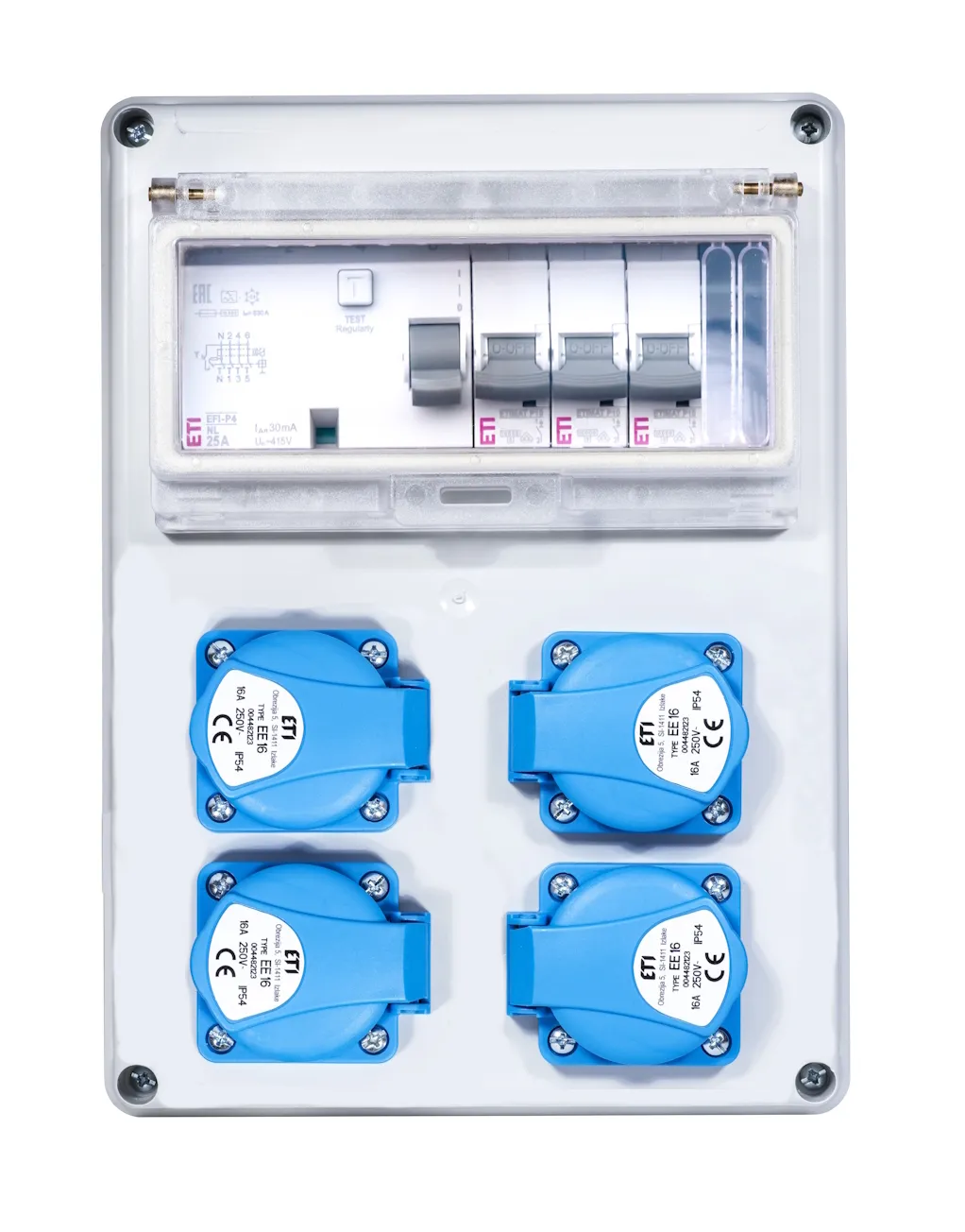 Assemblied distribution box EDS8 RCD 4 C 3F 001105843
