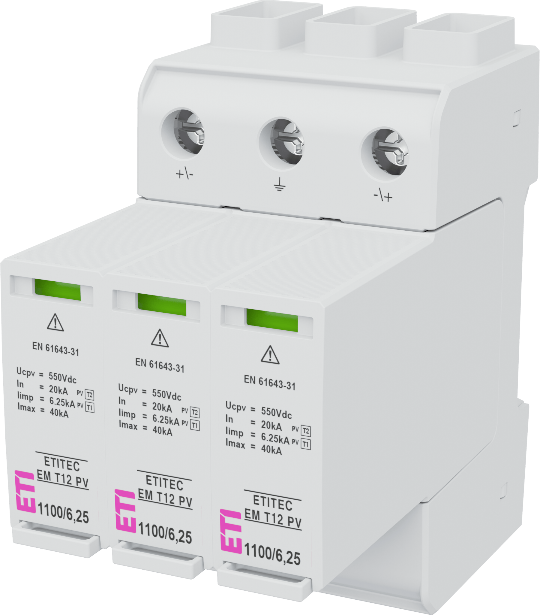 Surge arrester ETITEC EM T12 PV 1100/6,25 Y 002440580