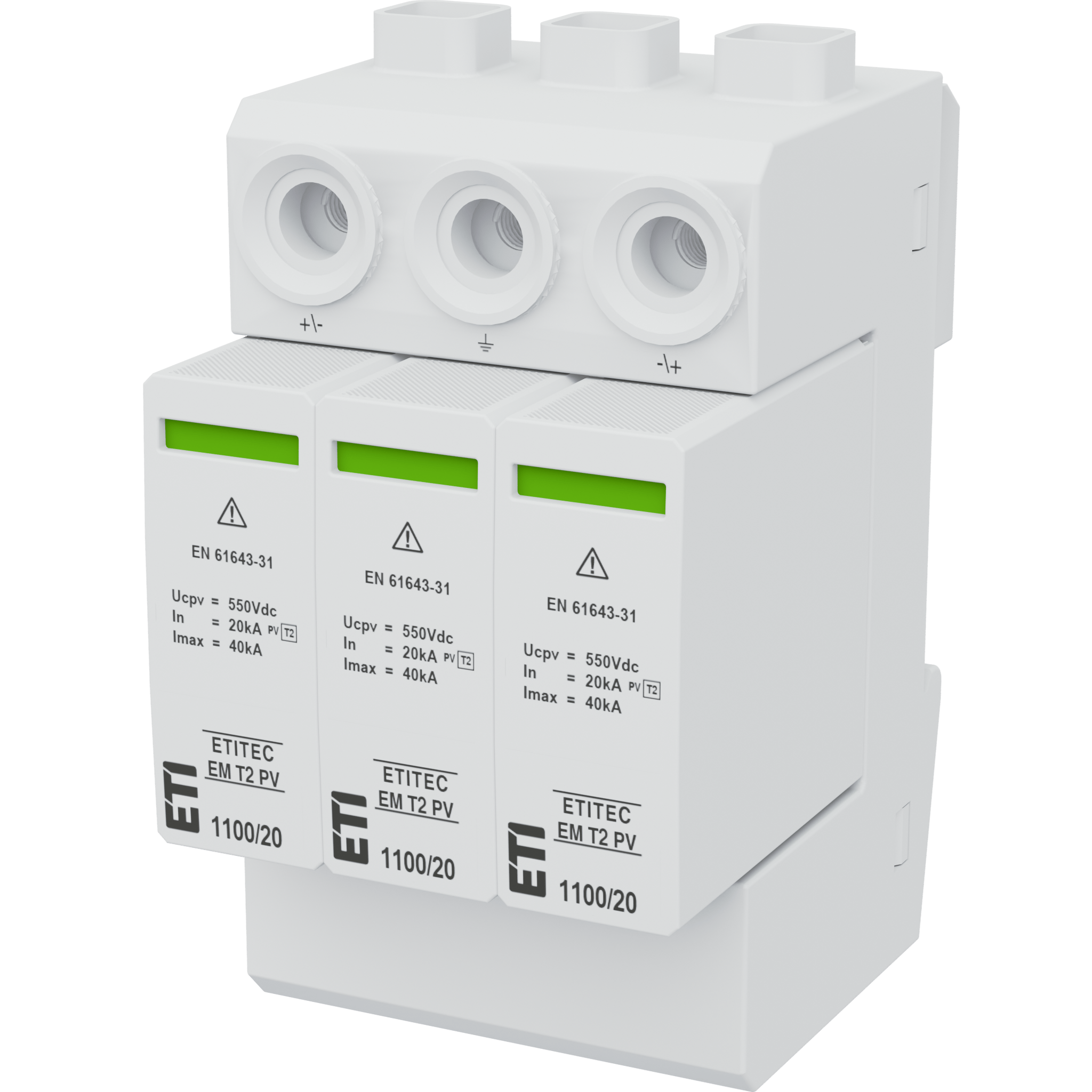 Surge arrester ETITEC EM T2 PV 1100/20 Y RC 002440624