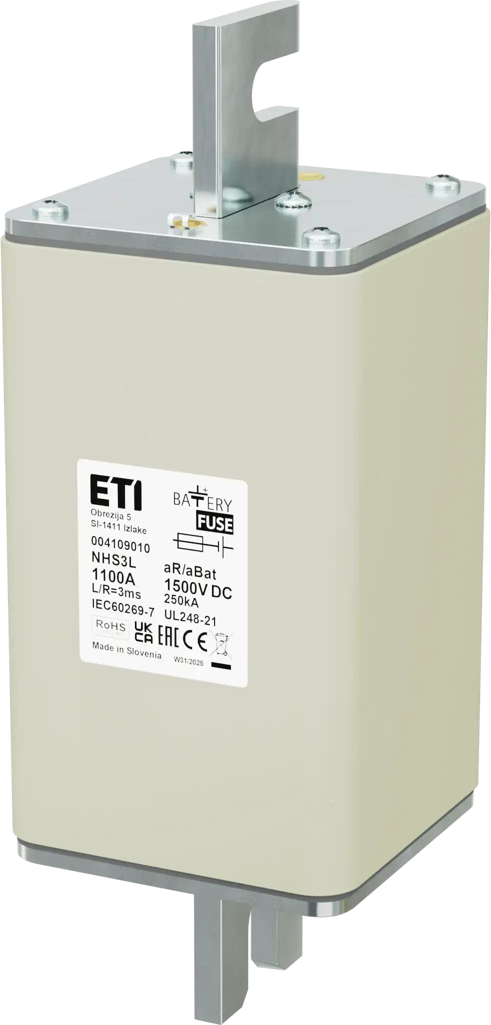 Fuse link NHS3L aR/aBat 1100A/1500V DCAL 004109010