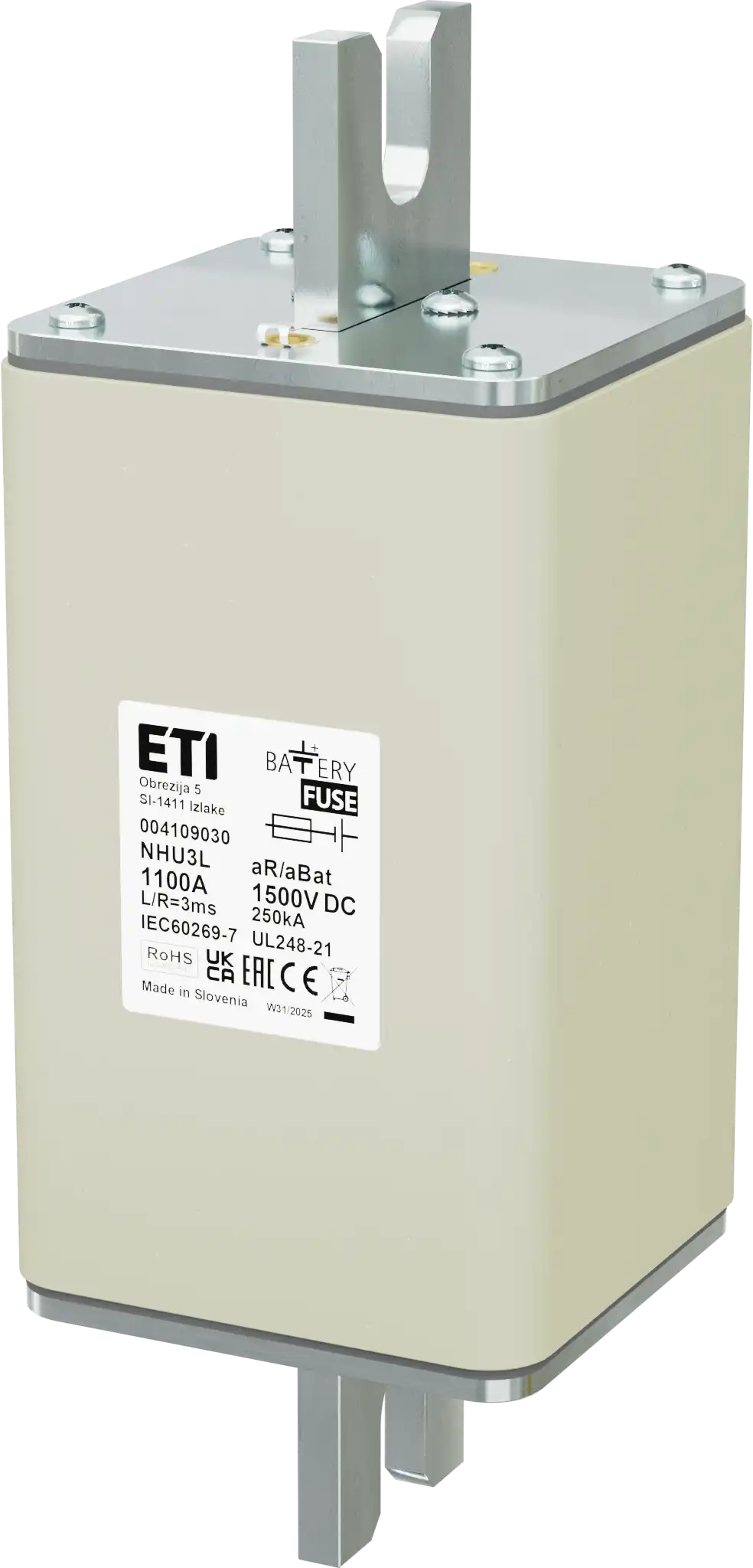 Fuse link NHU3L aR/aBat 1100A/1500V DCAL 004109030