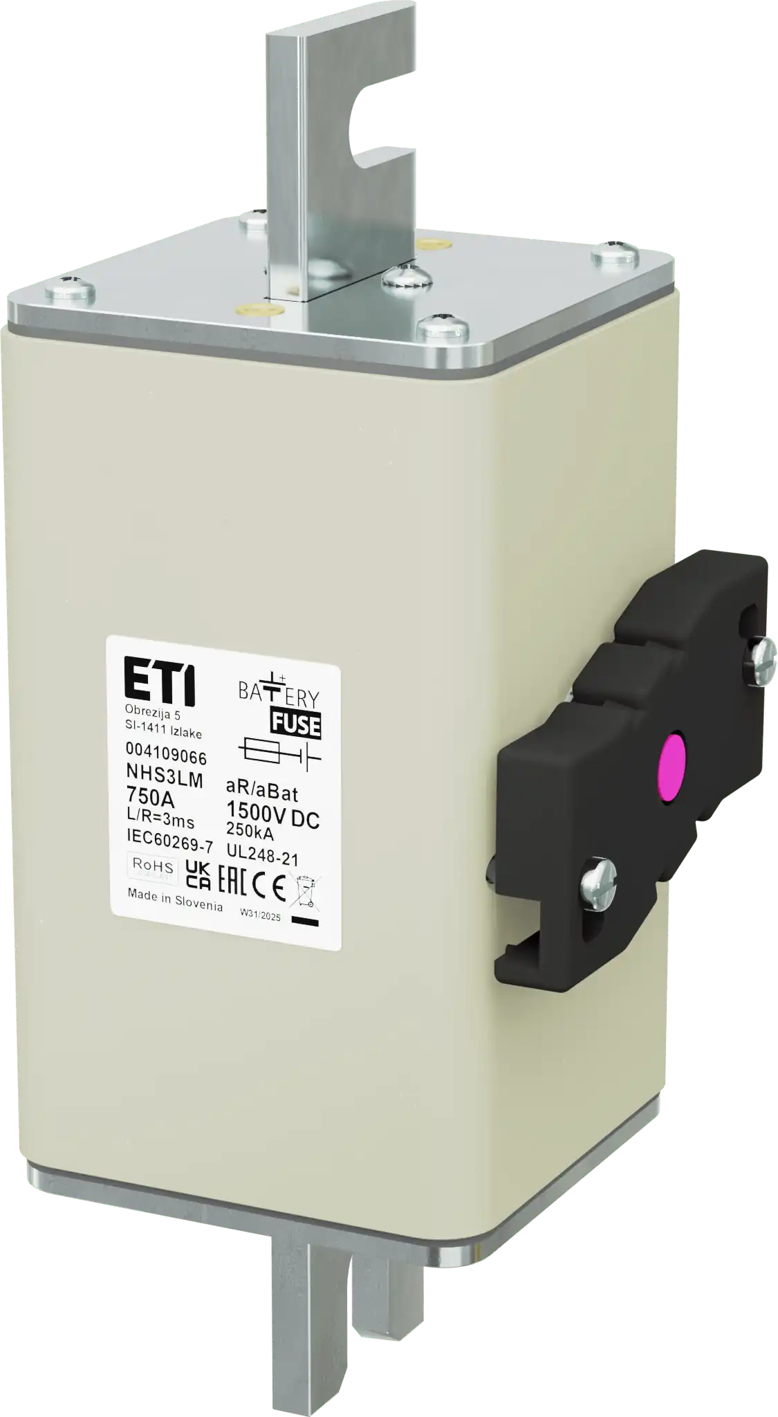 Fuse link NHS3LM aR/aBat 750A/1500V DCAL 004109066