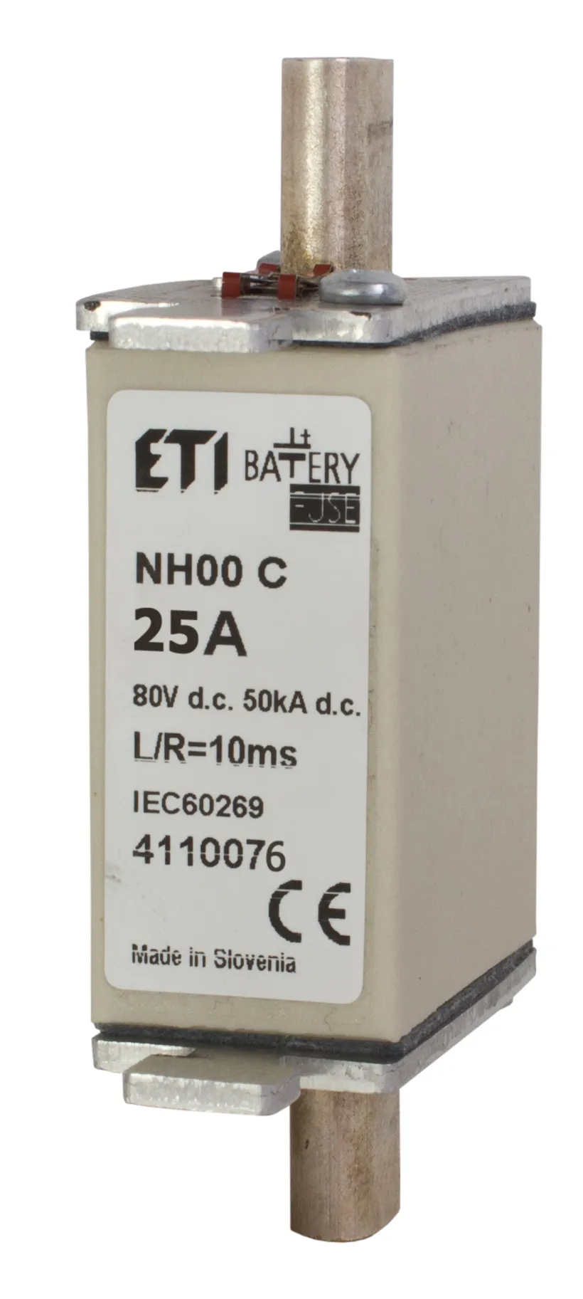 Fuse link NH000 gBat 25A/80V DC 004110076