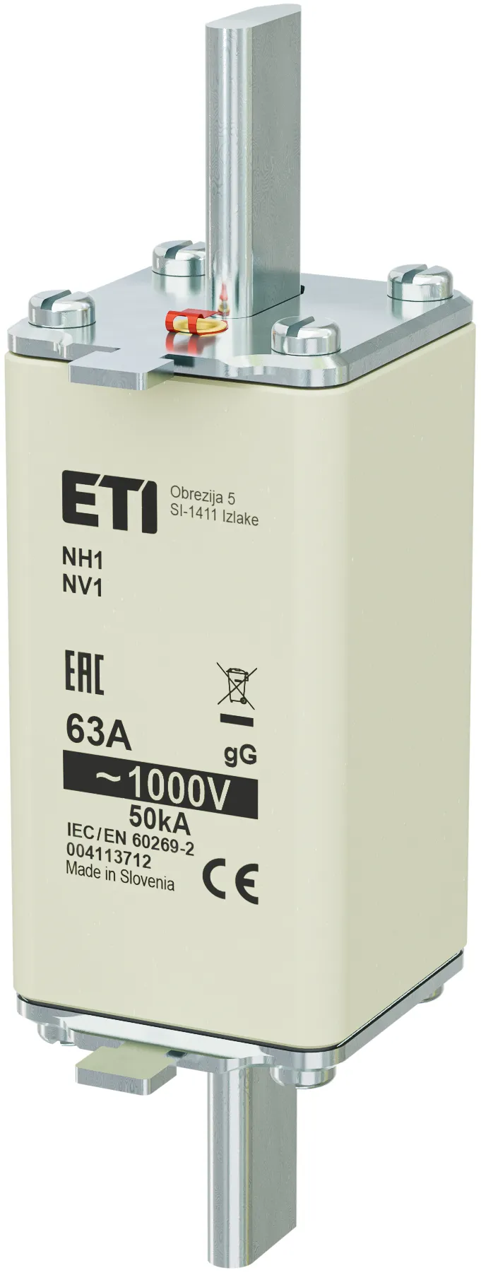 Fuse link NH1/85 gG 63A/1000V 004113712