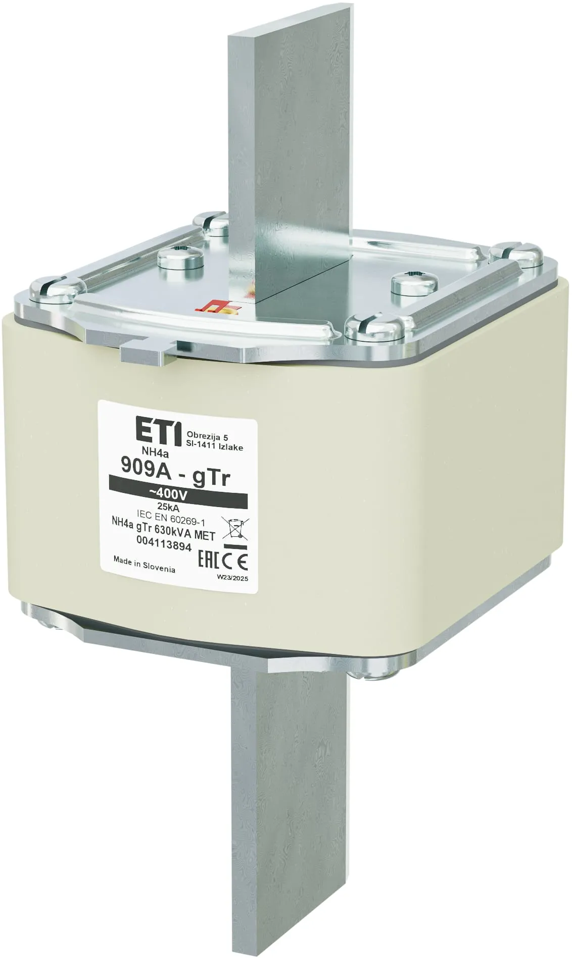 Fuse link NH4a gTr 909A/400V/630kVA MET 004113894