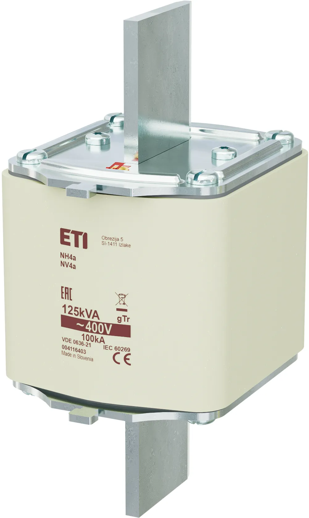 Fuse link NH4a gTr 180A/400V/125kVA 004116403
