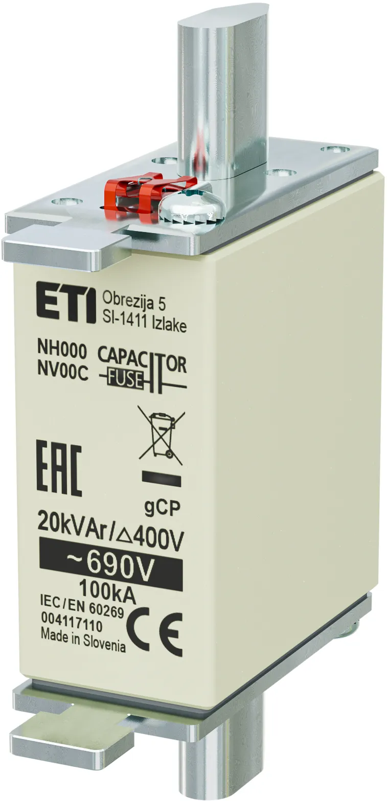 Fuse link NH000 gCP 20kVAr/690V 004117110
