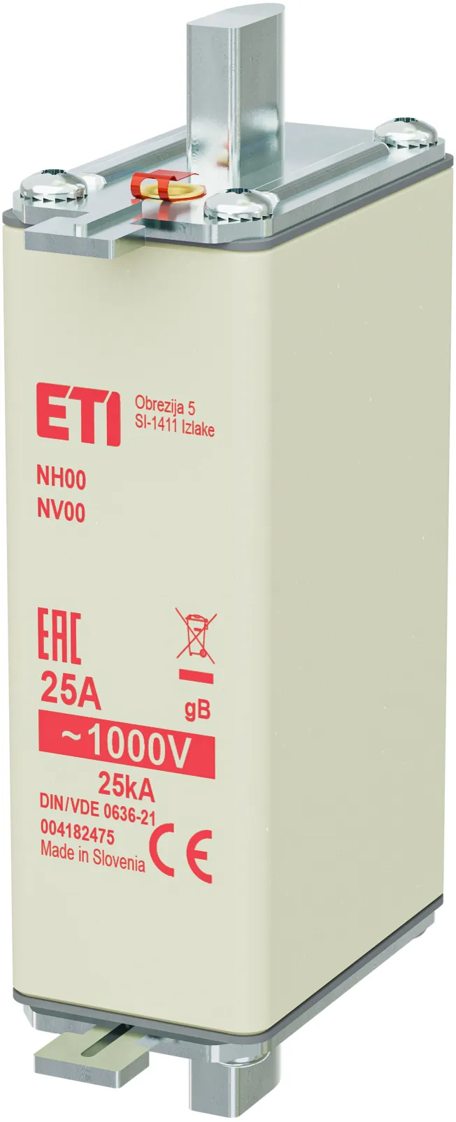 Fuse link NH00/85 gB 25A/1000V 004182475