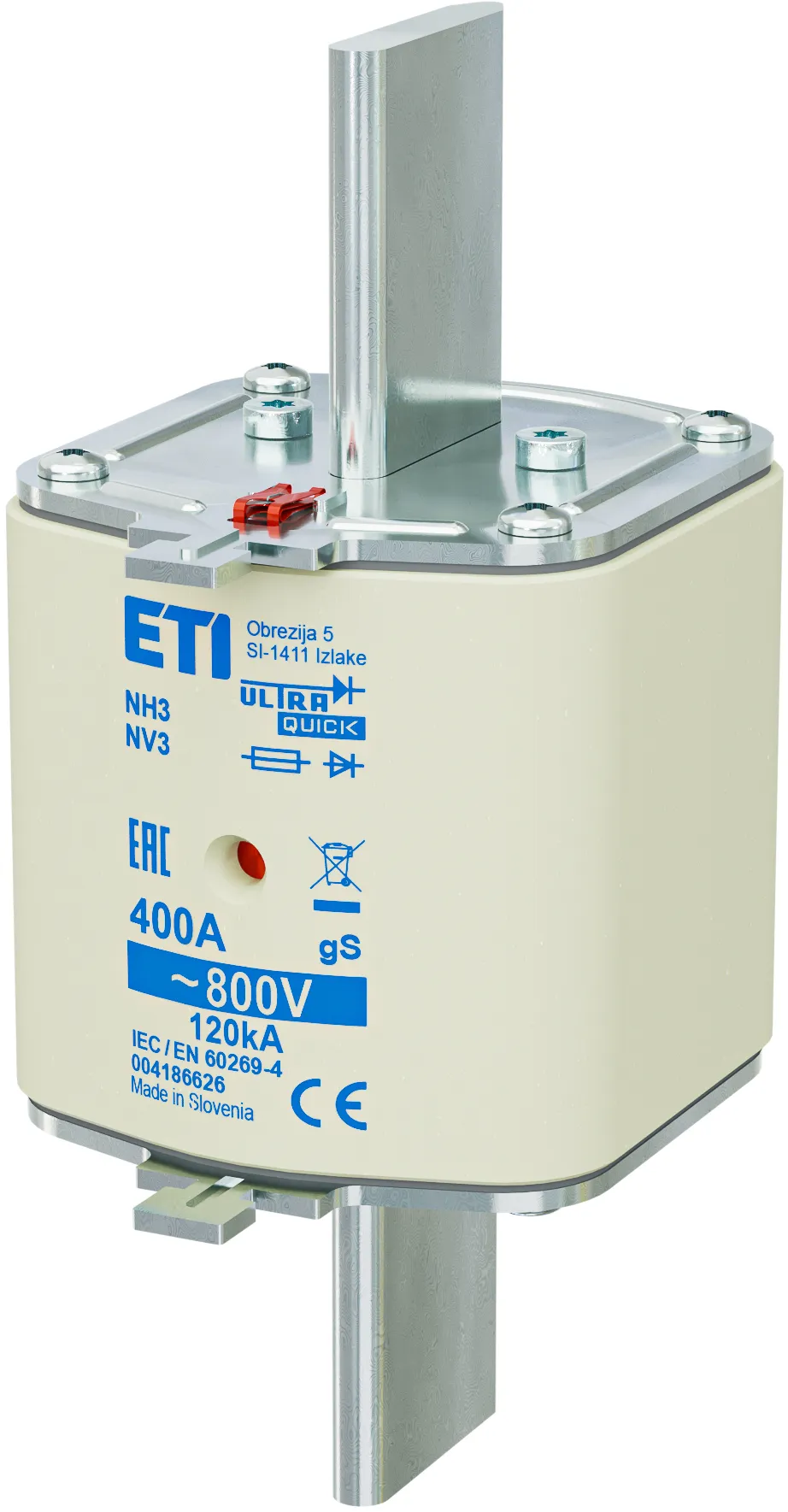 Fuse link NH3 gS 400A/800V 004186626