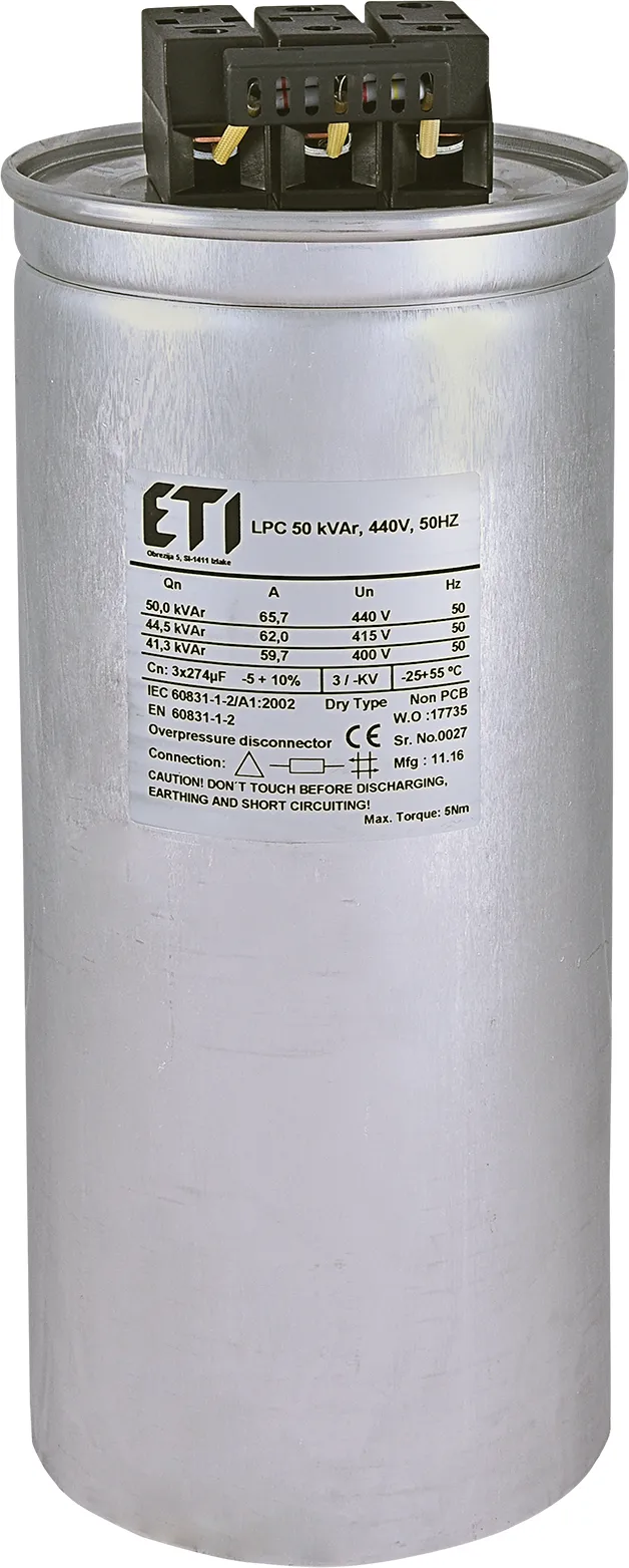 Capacitor LPC 50 kVAr, 440V, 50Hz 004656767