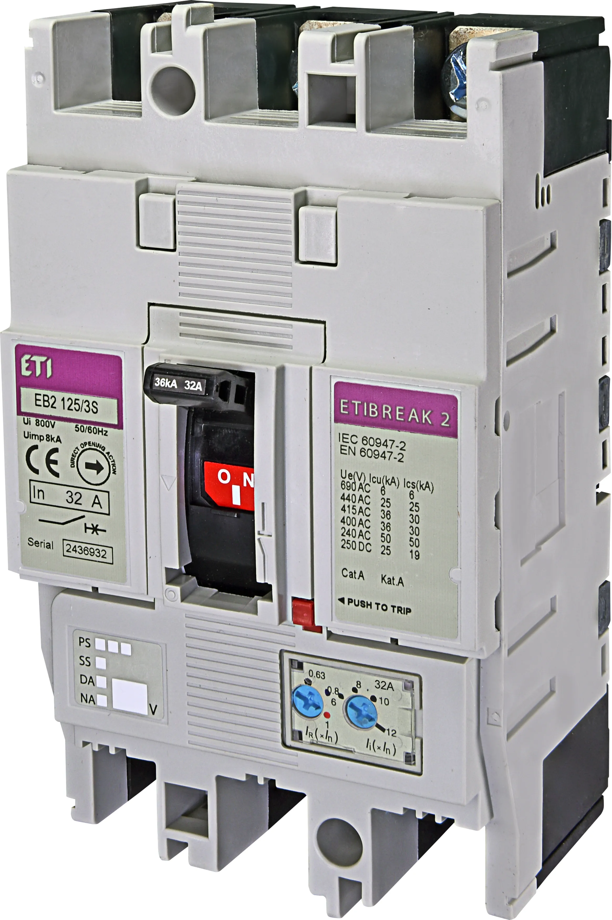 Molded Case Circuit Breaker EB2 125/3S 32A 3p 004671042